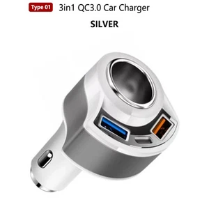 Quick Charge 3.0 USB Cigarette Lighter Car Charger For Huawei iPhone Xiaomi - Picture 1 of 15