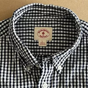 £225 BROOKS BROTHERS X THOM BROWNE MENS RED FLEECE SEERSUCKER GINGHAM SHIRT B2 - Picture 1 of 21