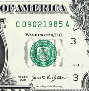 September 2nd 1985 40th Birthday 40th Anniversary NEW Dollar Fancy Serial Number - Picture 1 of 3