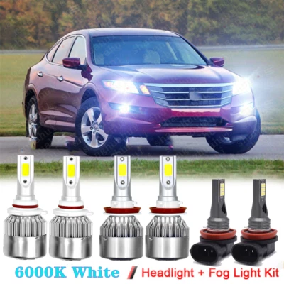 Para Honda Accord Crosstour 2010 2011 6000K Faro LED Faro Antiniebla Combo 6 Bombillas Foto 1 de 4