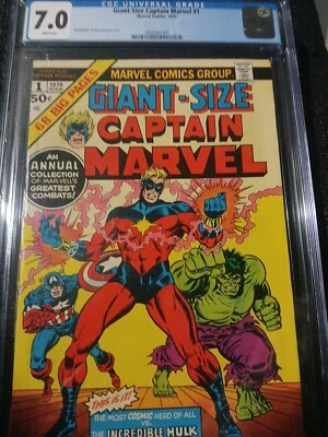 Marvel Comics Group Giant-Size  Captain Marvel #1 Cgc 7.0  - Image 1 of 4