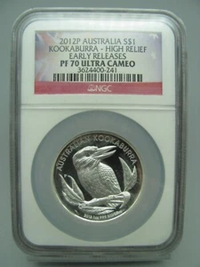 2012-P Australia High Relief Silver Kookaburra NGC PF 70 Early Releases - Picture 1 of 4