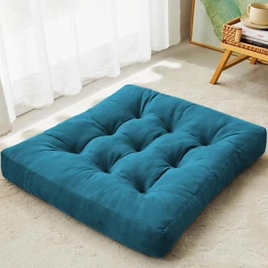 Floor Cushion 55X55Cm, Large Square Floor Pillows Seating Adults,Tufted Corduro - Picture 1 of 8