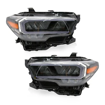 Driver & Passenger Side Black Headlight Set For 2020-2023 Tacoma w/ TRD Package Foto 1 de 4