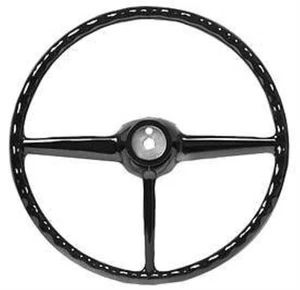 STEERING WHEEL BLACK 1947 1948 1949 1950 1951 1952 1953 CHEVROLET GMC TRUCK - Picture 1 of 1