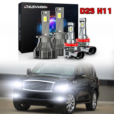 For Infiniti FX35 2006 2007 2008-2012 Combo HID Headlight + Fog Light D2S+H11 A+ - Image 1 of 4