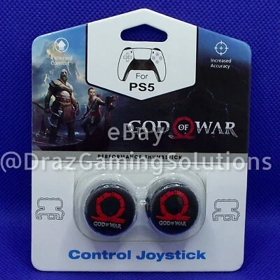 God Of War: Omega Symbol Thumb Grips Controller For PS5/PS4 Gaming Red - Image 1 of 3