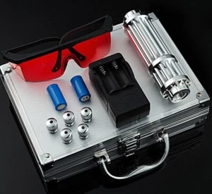 1MW 450nm Blue Light pointer Pen+Box&battery Rescue Burning Beam Light Outdoor - Picture 1 of 10