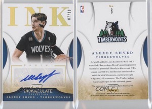 2013-14 Panini Immaculate INK Gold /10 Alexey Shved #6 Auto