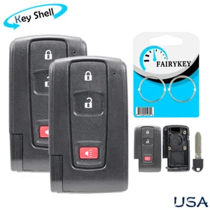 2 Replacement for Toyota 2004-2009 Prius Remote Car Key Fob Entry Shell Case Pad - Bild 1 von 8