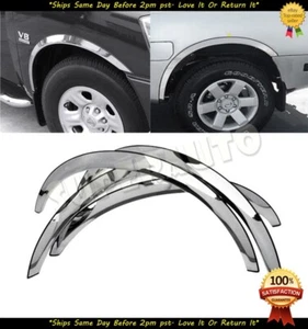 MOLDURAS DE GUARDABARROS DE ACERO INOXIDABLE PULIDO 3/4 ENVOLVENTES PARA 2004-2010 NISSAN TITAN - Imagen 1 de 1