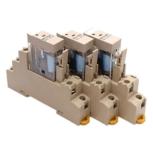 Lot of 3 Omron G2R-2-SN(S) Relay & Socket, DPDT, 250VAC/30VDC 5A, 24VDC Coil - Picture 1 of 8