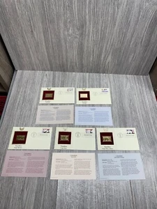 Gold Replica Stamps 1st Day Issue Info Cards Lot of 5 1991 Comedians - Picture 1 of 7