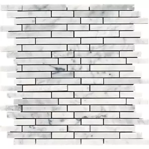 Piastrella Semplice - Piastrella Mosaico Marmo per Backsplash Cucina, MM 5101 - Bianco Carrara - Foto 1 di 5