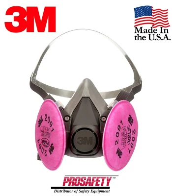 3M Half Face Respirator Mask P100 Particulate Welding Painting Dust Construction - Image 1 of 4