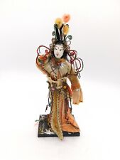 Antique Japanese Silk Ceremonial Geisha Doll Figurine 7"
