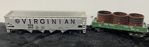 Lot of 2 TYCO HO Scale Virginian Hopper 2610 Mantua CP Water Car 42 - Picture 1 of 21