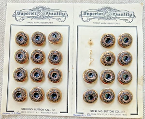 Vintage Buttons Sterling Button C Collectible Decorative Made in Germany US Zone - Picture 1 of 5