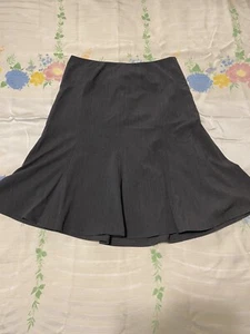 NWT Evan Picone Sz. 10 Petite Ash Grey Professional Fit & Flare Side-Zip Skirt - Picture 1 of 8