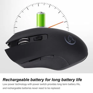 Wireless Mouse Rechargeable Mute Usb Mice Ergonomic 2.4Ghz Connection Comput MPF - Picture 1 of 24