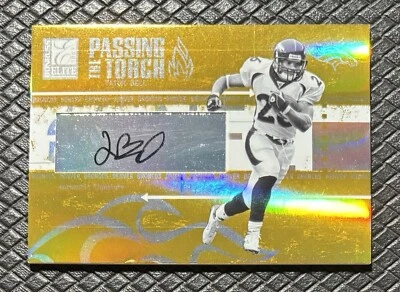 TATUM BELL 2005 Donruss Elite Passing The Torch Gold SP Auto /100 Denver Broncos - Image 1 of 2