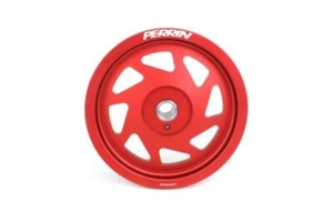 Perrin Red Lightweight Crank Pulley with Hub for 2022+ Subaru WRX, BRZ GR86 - Picture 1 of 5