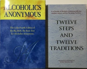 Alcoholics Anonymous Big Book Twelve Steps & Twelve Traditions Set Hardcover NEW - Picture 1 of 3