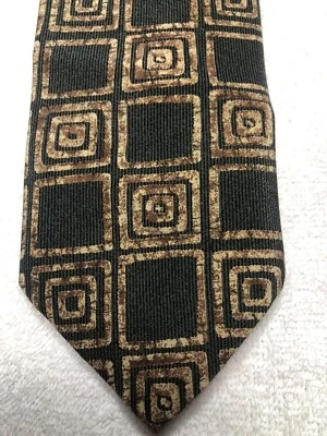 MARKS & SPENCER CORBATA HOMBRE NEGRO BEIGE MARRÓN 3,5 X 58 NUEVA CON ETIQUETAS Foto 1 de 4