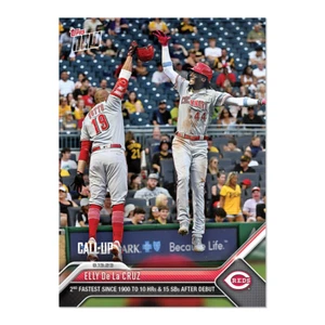 2023 TOPPS NOW #700 ELLY DE LA CRUZ 2ND FAST TO 10HR 15SB JOEY VOTTO REDS - Bild 1 von 2