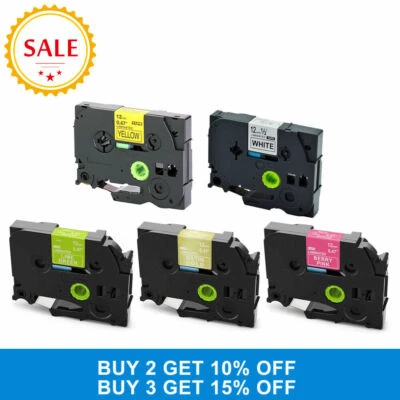PRESTIGECARTRIDGE Compatible with Brothe Tze Label Tape for P-Touch Printer 18mm/12mm/9mm x8m
