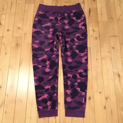 BAPE Purple camo sweat pants A Bathing Ape Size XL - Image 1 of 4