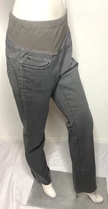 Pantalones MIMI Maternidad Mujer Gris Elastizados Tiro Alto Pierna Recta 5 Bolsillos Talla S - Imagen 1 de 6
