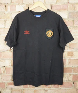Manchester United Vintage 90s Cotton Training Fan Shirt Umbro Mens Size Large - Imagen 1 de 8