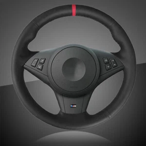 Cubierta de volante trenzado automático para BMW E60 E63 E64 M5 accesorios interiores - Imagen 1 de 8