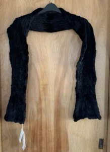 M&K Studio Unisex Handmade Genuine Mink Fur Neck Warmer Shrug Wrap Scarf O/S NWT - Picture 1 of 4