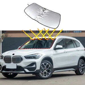 Outdoor Front Windshield Sunshade Kit UV Block Visor Trim For BMW X1 X2 2016-22 - Picture 1 of 12