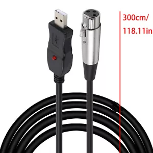 3M USB 2.0 Male to XLR Female Microphone Link Cable, USB Microphone Link Cable - Picture 1 of 11