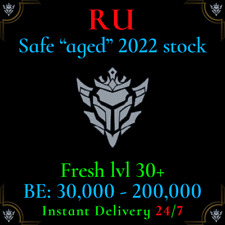 RU LoL Acc League of Legends Smurf Unranked Fresh lvl 30 level Aged Safe 40k 50k