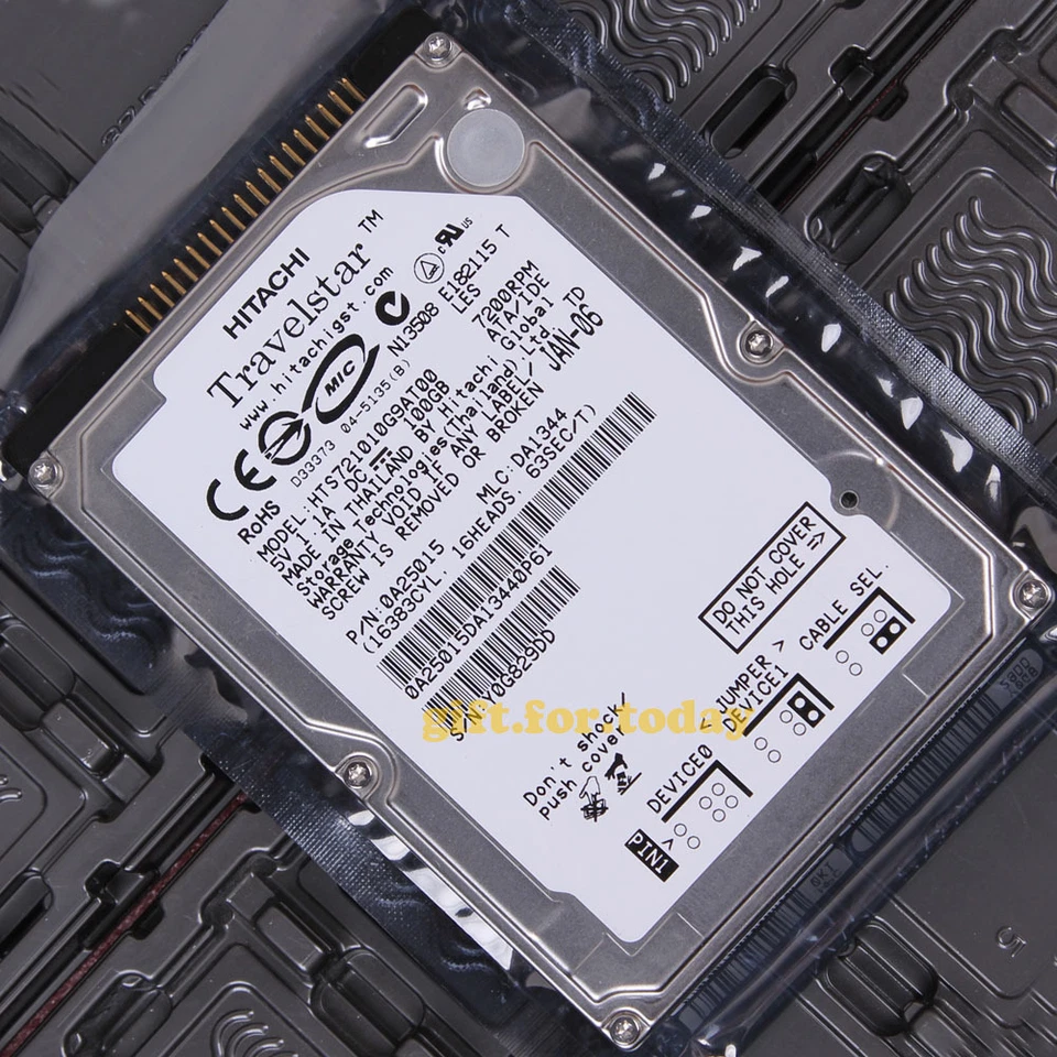 HITACHI 100 GB 7200 RPM IDE PATA 2.5" (HTS721010G9AT00) Internal Hard Drive HDD  - Image 1 of 1