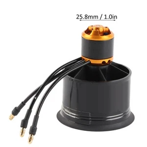 (CCW)QXMotor 50mm EDF 12 Blätter Rohrlüfter mit QF26115000KV 34S Brushless VT - Bild 1 von 22