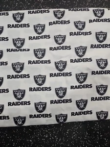 Lot Of 5 Yards NFL LV Raiders Fabric - Picture 1 of 3