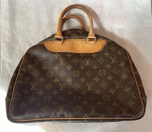 Louis Vuitton Deauville Monogram Canvas Leather Tote Bag Vintage - Picture 1 of 12