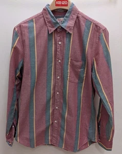Camisa J Crew Para Hombre Mediana Rayas Rota en Oxford Ajustada Algodón Orgánico Abotonada - Imagen 1 de 5
