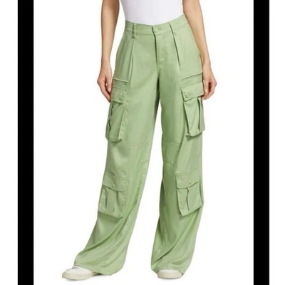 NEW Alice + Olivia Joette Cargo Wide Leg Pants Seamoss Green Size 12 NWT - Image 1 of 4