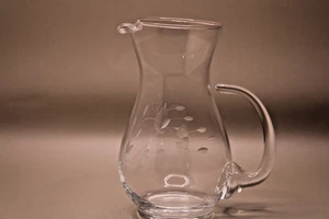 Princess House Heritage Etched Glass Small Juice Pitcher - 7x6 - Picture 1 of 5