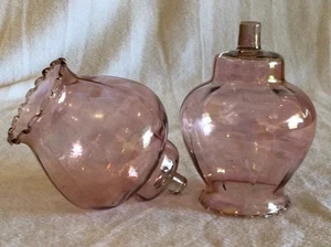 Vintage Set Of 2 Home Interiors Pink Celeste Peg Votive Candle Holders 5" - Picture 1 of 9