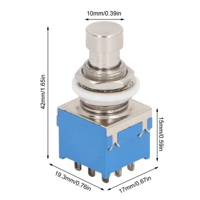 Gitarren-Effekt-Pedal Fußschalter 9-polig 3PDT-Drucktaste True Bypass Gitarre EF GF0 - Bild 1 von 4
