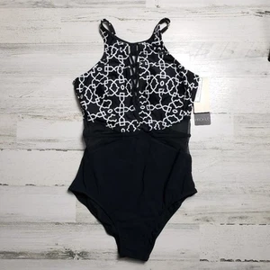 NWT Profile By Gottex Casablanca Lace-Up V-Neck One Piece Swim Bathing Suit 12 - Picture 1 of 13