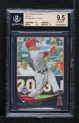 2013 Topps Update All-Star Black /62 Mike Trout #US300 BGS 9.5 GEM MINT - Image 1 of 3