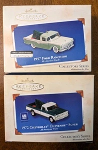 Hallmark 1972 Chevrolet Cheyenne Super, 1957 Ford Racheto All-American Truck - Picture 1 of 8
